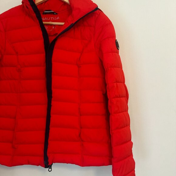 Red Puffer Jacket Nautica - Size S - Picture 5 of 5